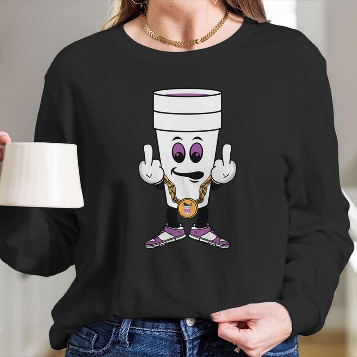 Purple Lean Cup Long Sleeve T-Shirt Gifts for Her