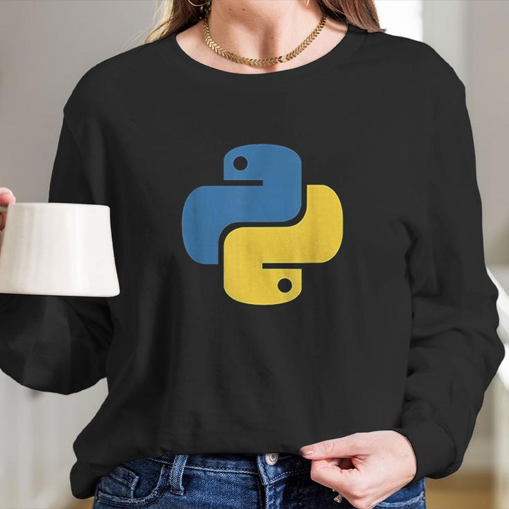 Python Logo For Developers Long Sleeve T-Shirt Gifts for Her