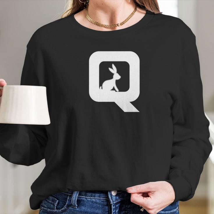 Qanon Follow The White Rabbit Qanon Tee Long Sleeve T-Shirt Gifts for Her