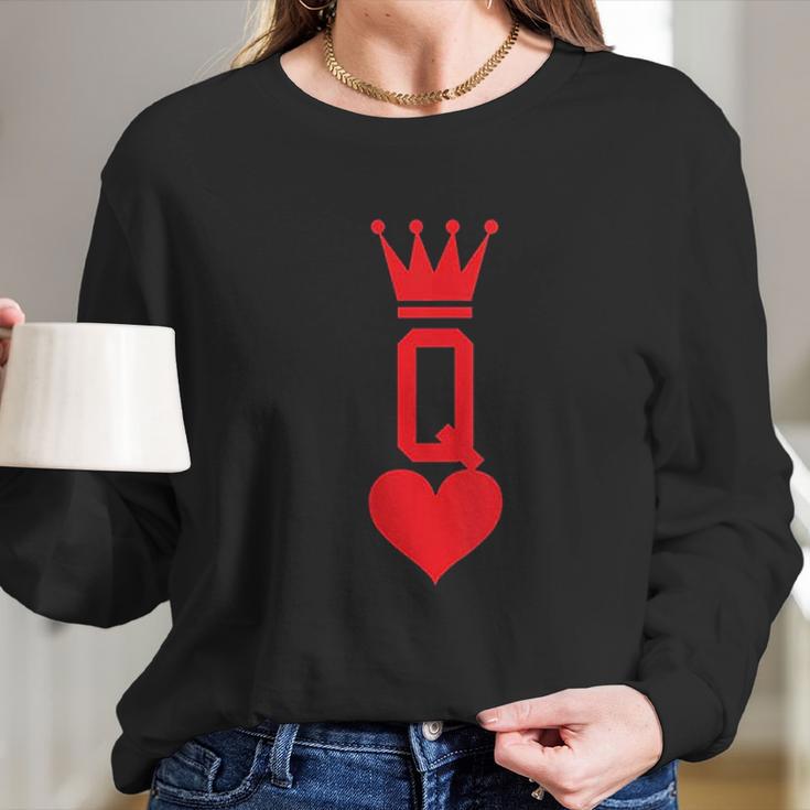 Queen Of Hearts Gift Card Halloween Long Sleeve T-Shirt Gifts for Her