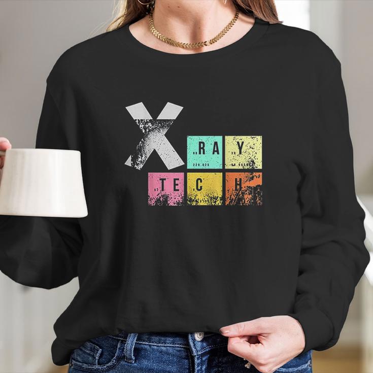 Radiology Xray Technologist Periodic Elements Table Long Sleeve T-Shirt Gifts for Her