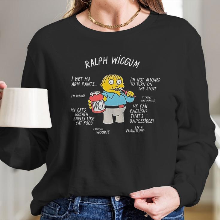 Ralph Wiggum Long Sleeve T-Shirt Gifts for Her