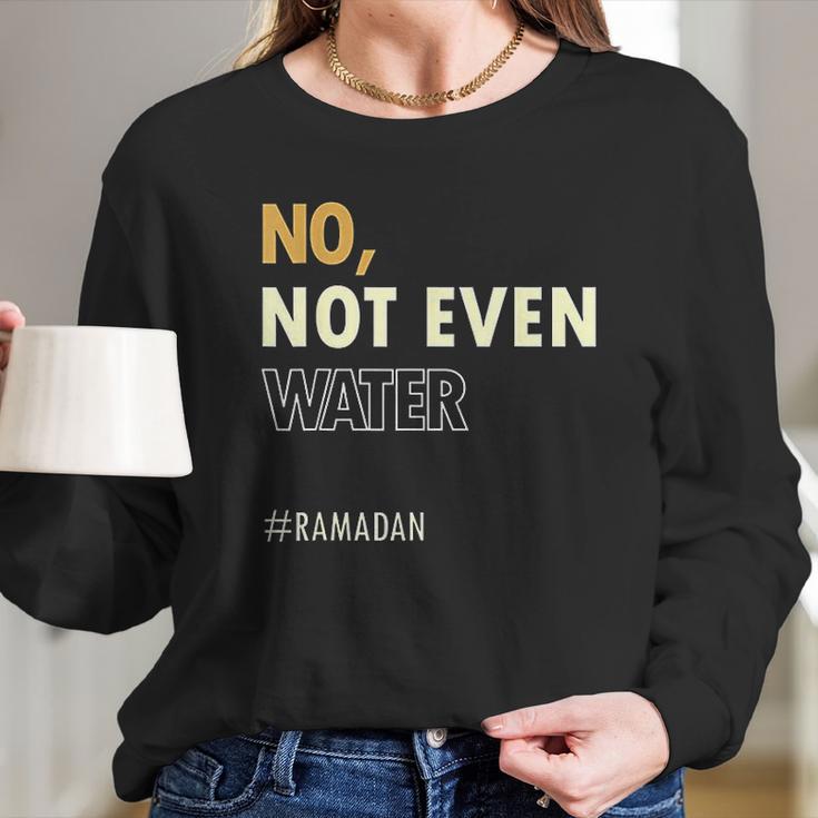 Ramadan Kareem Islamic Fasting Outfit Long Sleeve T-Shirt Gifts for Her