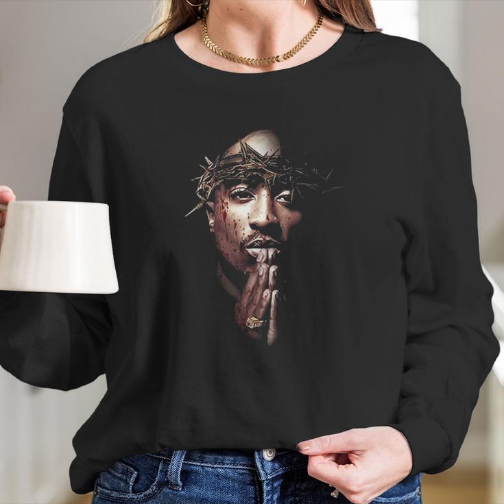 Rapper Tupac 3D Print Long Sleeve T-Shirt Gifts for Her