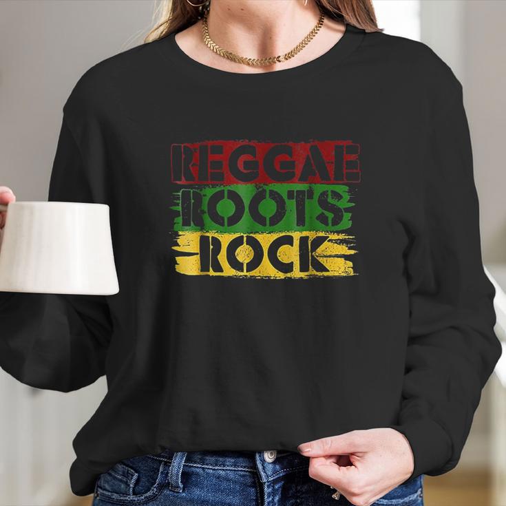 Reggae Roots Rock Jamaica Rastafari Long Sleeve T-Shirt Gifts for Her