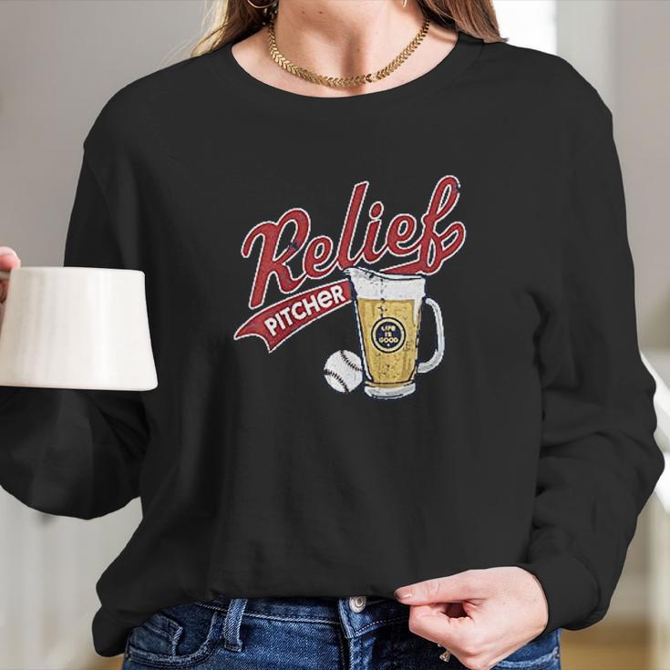 Relief Pitcher Long Sleeve T-Shirt Gifts for Her