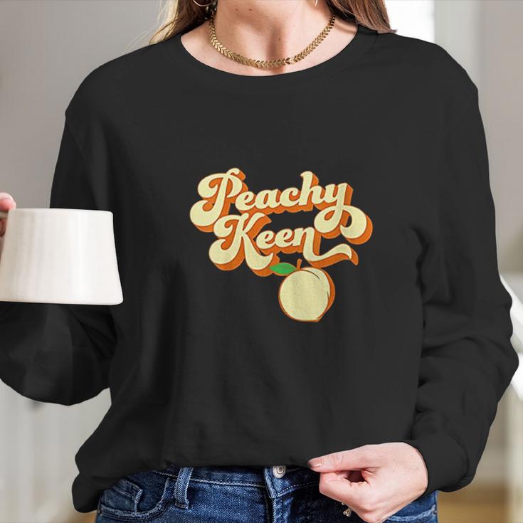 Retro 1980S Peachy Keen Long Sleeve T-Shirt Gifts for Her