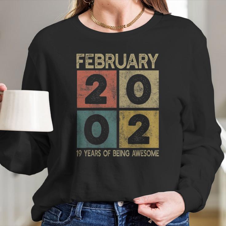 Retro Born In 2002 Limited Edition 19Th Bday 19 Years Old Long Sleeve T-Shirt Gifts for Her