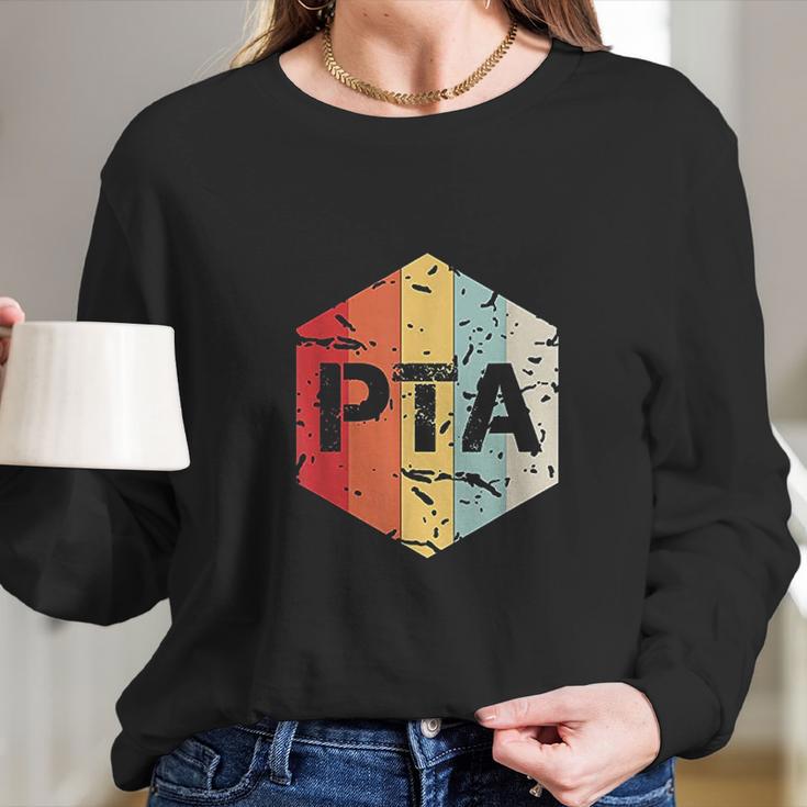 Retro Pta Physical Therapy Assistant Gifts Graduation Month Long Sleeve T-Shirt Gifts for Her