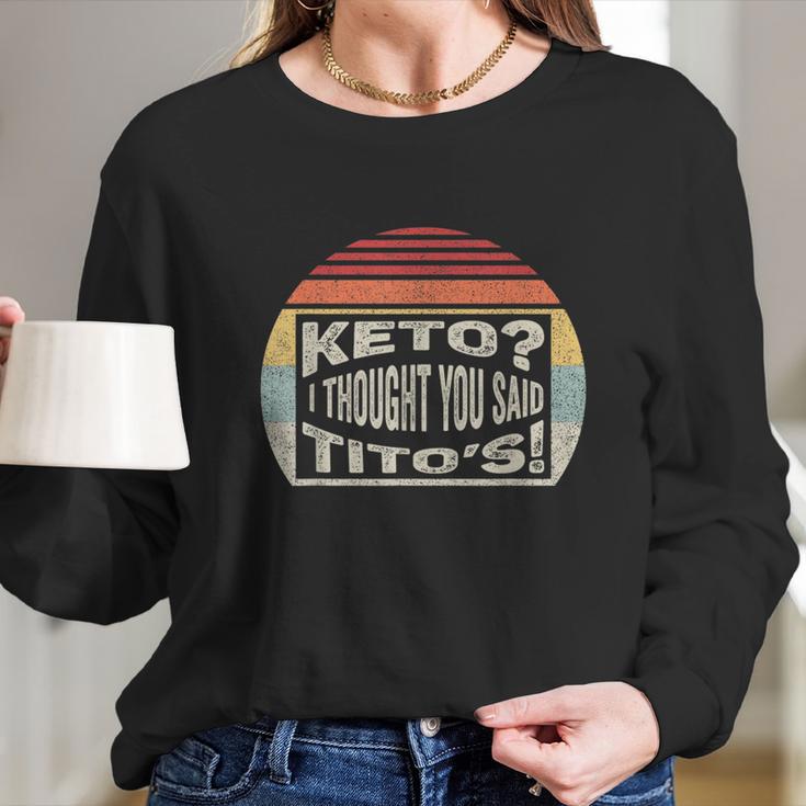 Retro Vintage Keto Diet Keto Long Sleeve T-Shirt Gifts for Her