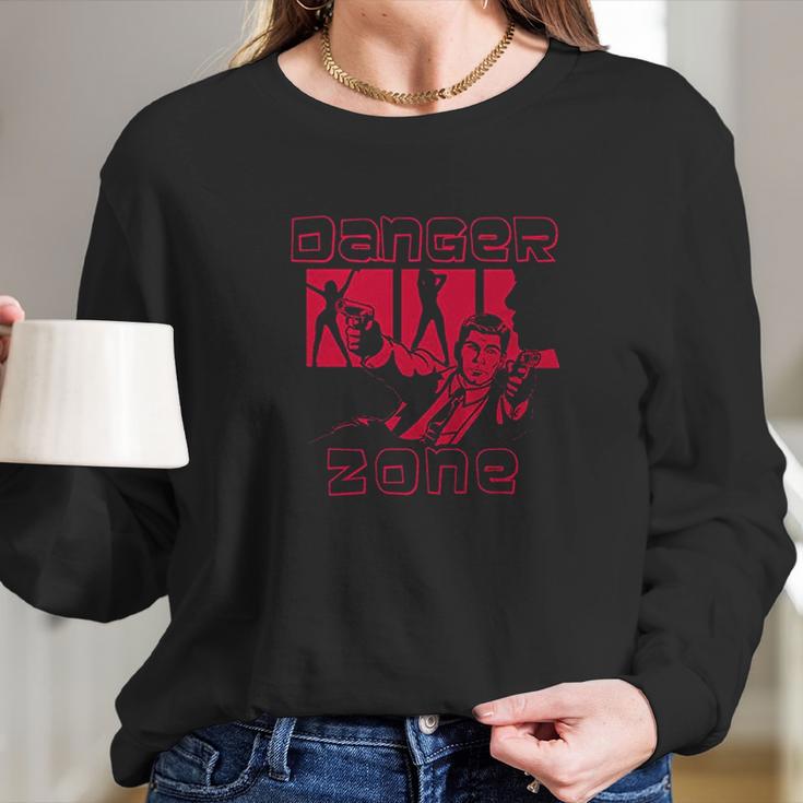 Ripple Junction Archer Danger Zone Archer With Gun Long Sleeve T-Shirt Gifts for Her