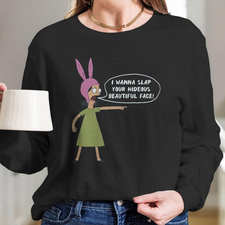 Ripple Junction Bobs Burgers I Wanna Slap Your Face Adult Long Sleeve T-Shirt Gifts for Her