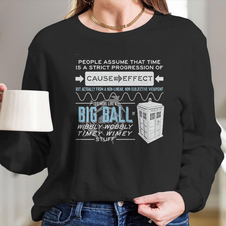 Ripple Junction Doctor Who Wibbly Wobbly Quote Long Sleeve T-Shirt Gifts for Her