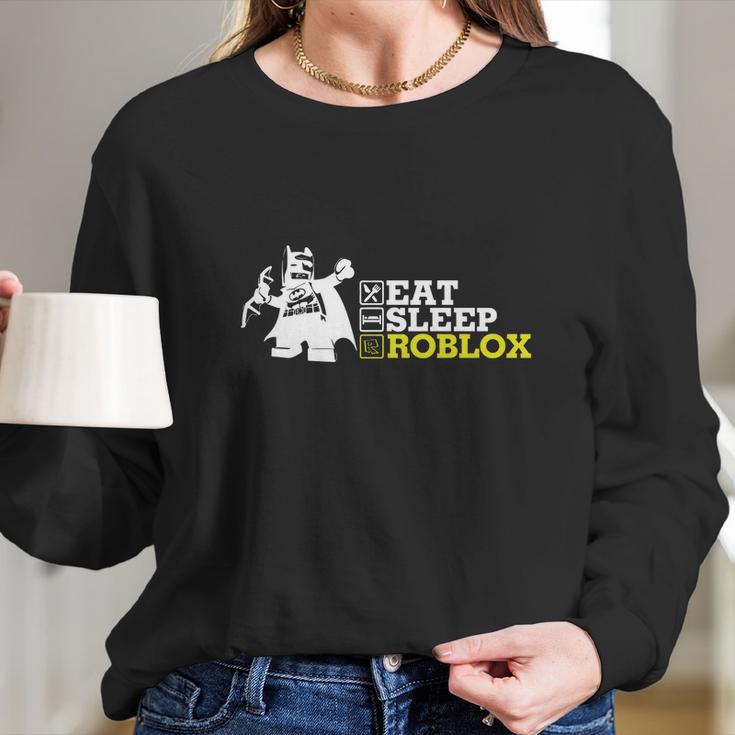 RobloxShirt Eat Sleep Roblox Repeat Long Sleeve T-Shirt Gifts for Her