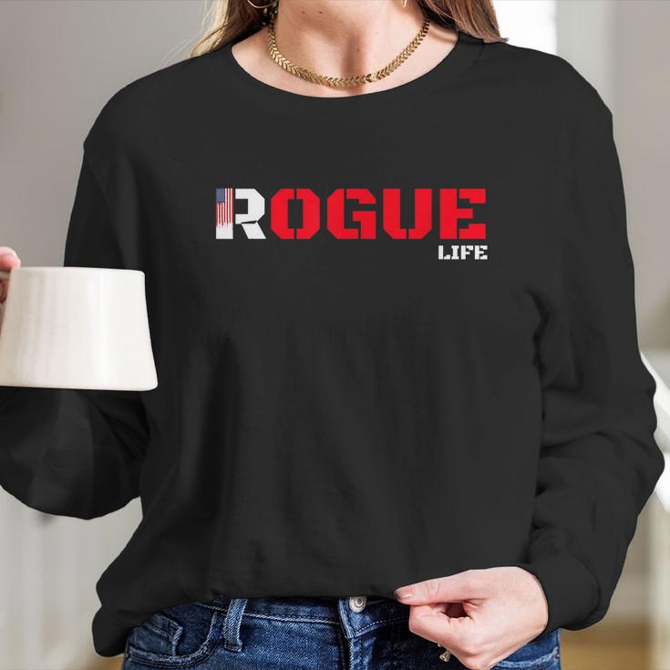 Rogue Funny Gift Cool Military Style Armed Forces Bad Boy Gift Long Sleeve T-Shirt Gifts for Her