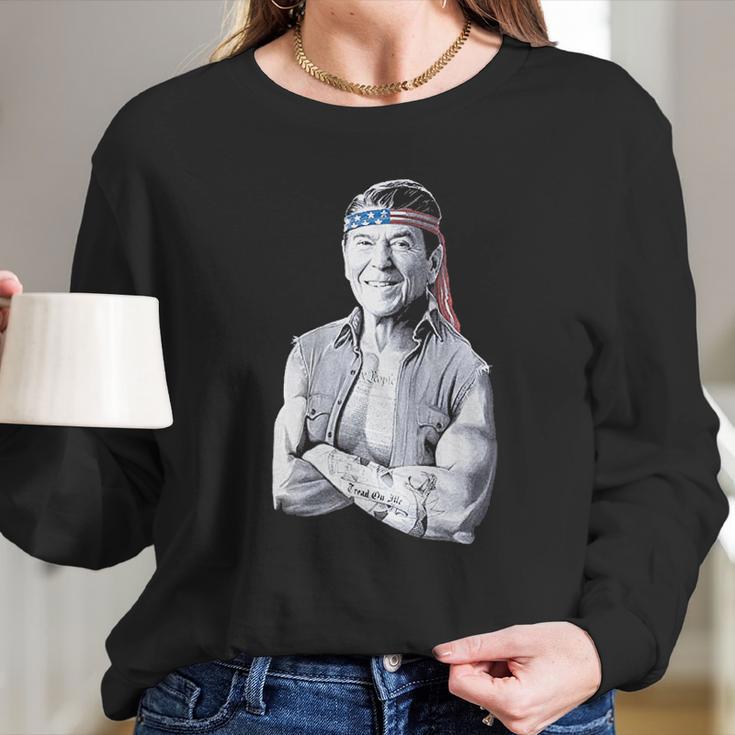 Ronald Reagan American Icon Long Sleeve T-Shirt Gifts for Her