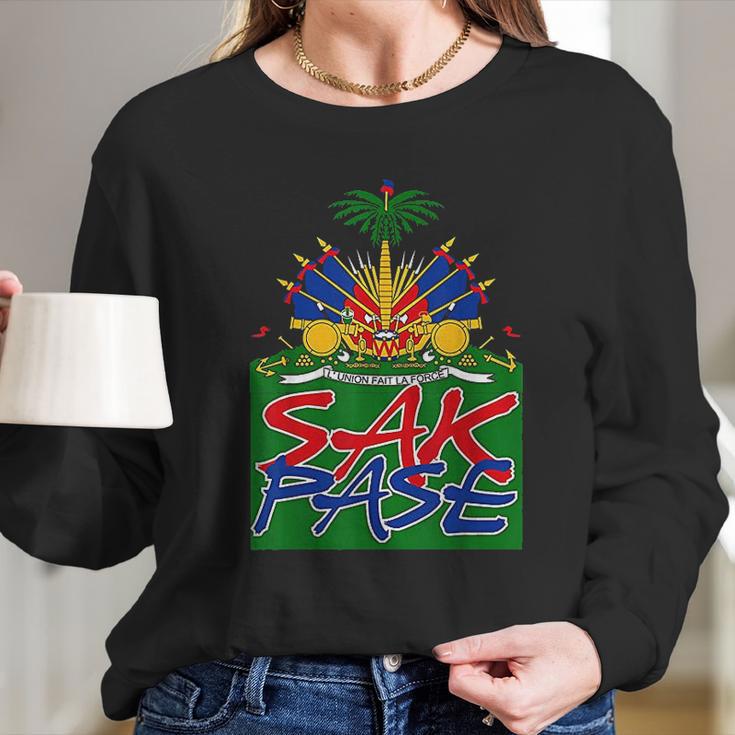 Sak Pase Cute Haitian Creole Pride Long Sleeve T-Shirt Gifts for Her