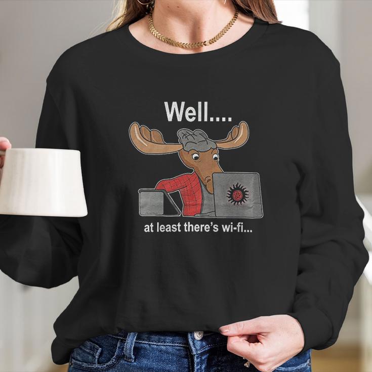 Sam Winchester Moose Long Sleeve T-Shirt Gifts for Her