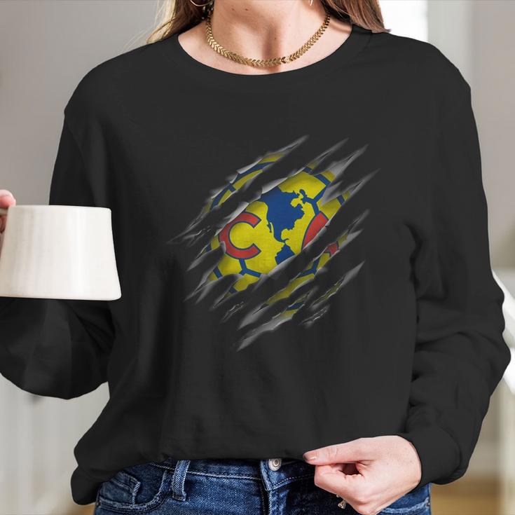 Scratch-Shirt-Bi-Heo - 3D Club America Long Sleeve T-Shirt Gifts for Her