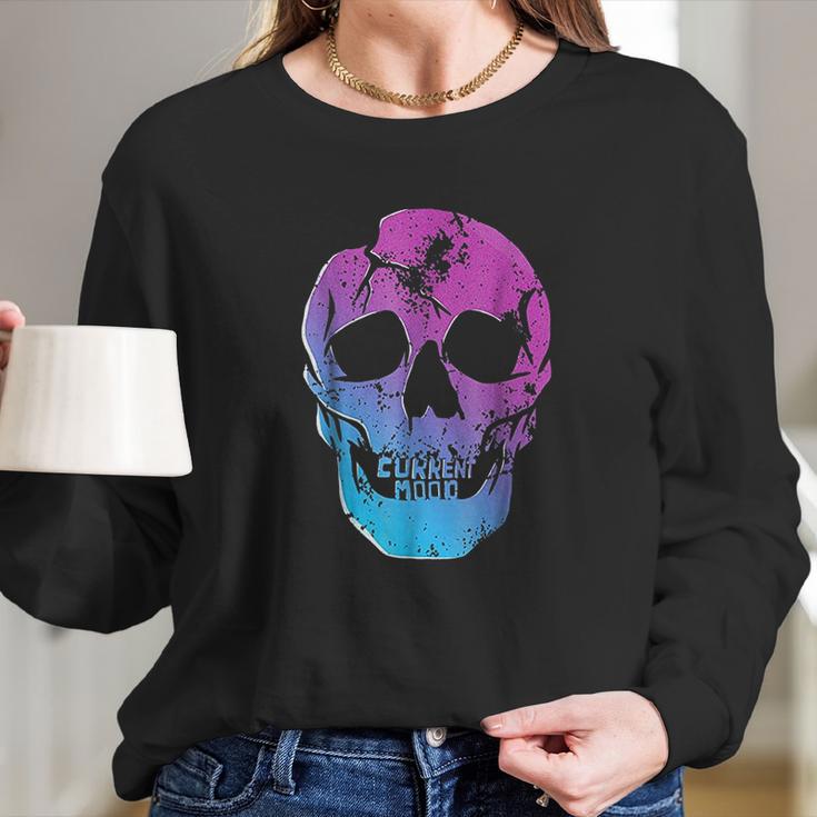 Shane Dawson Current Mood Skull Long Sleeve T-Shirt Gifts for Her