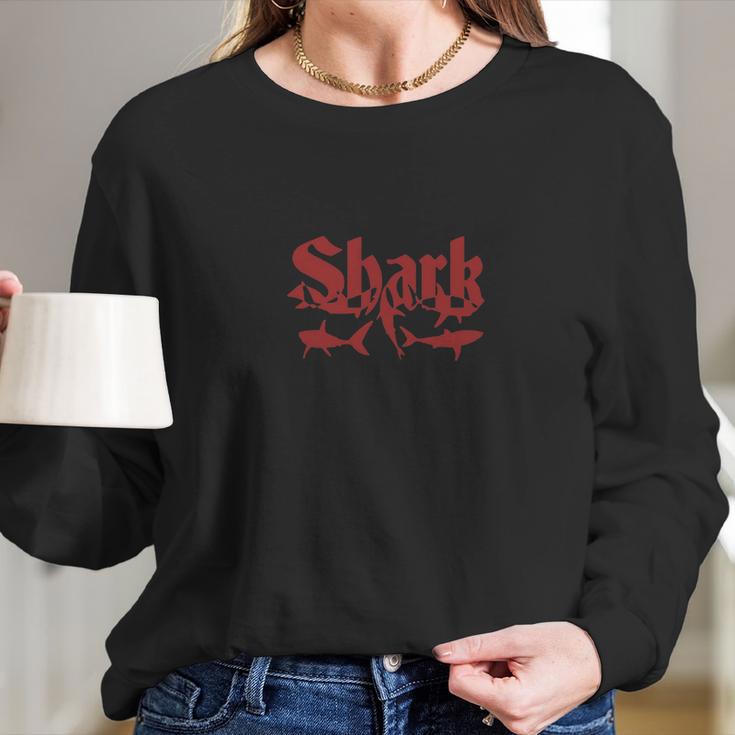 Shark - Shark - Shark Attack - Shark Attack Long Sleeve T-Shirt Gifts for Her