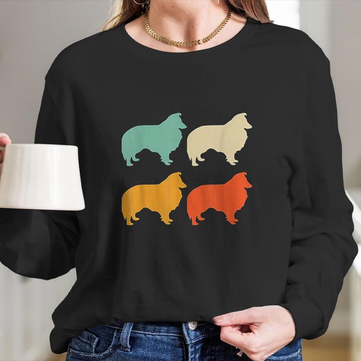 Sheltie Gift For Dog Lover Retro Sheltie Vintage Sheltie Long Sleeve T-Shirt Gifts for Her