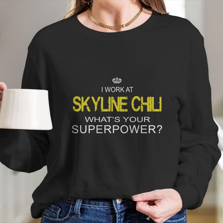 Skyline Chili Shirt Long Sleeve T-Shirt Gifts for Her