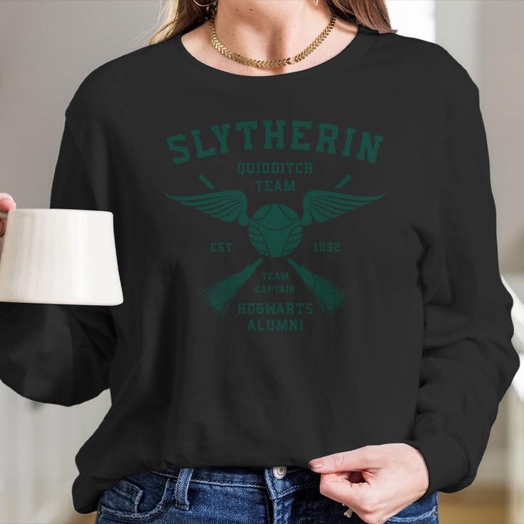 Slytherin Quidditch Team Colored T-Shirt Long Sleeve T-Shirt Gifts for Her