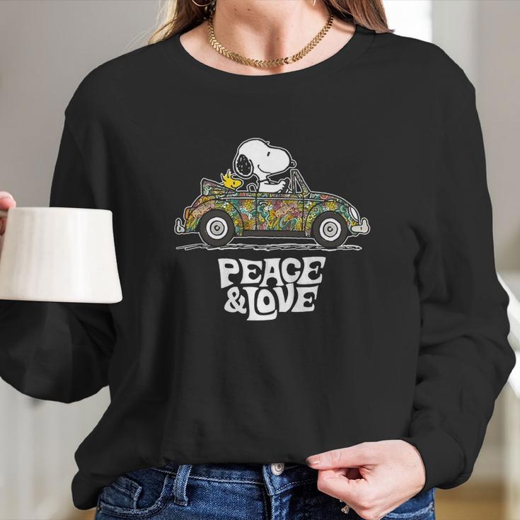 Snoopy Car Long Sleeve T-Shirt Gifts for Her