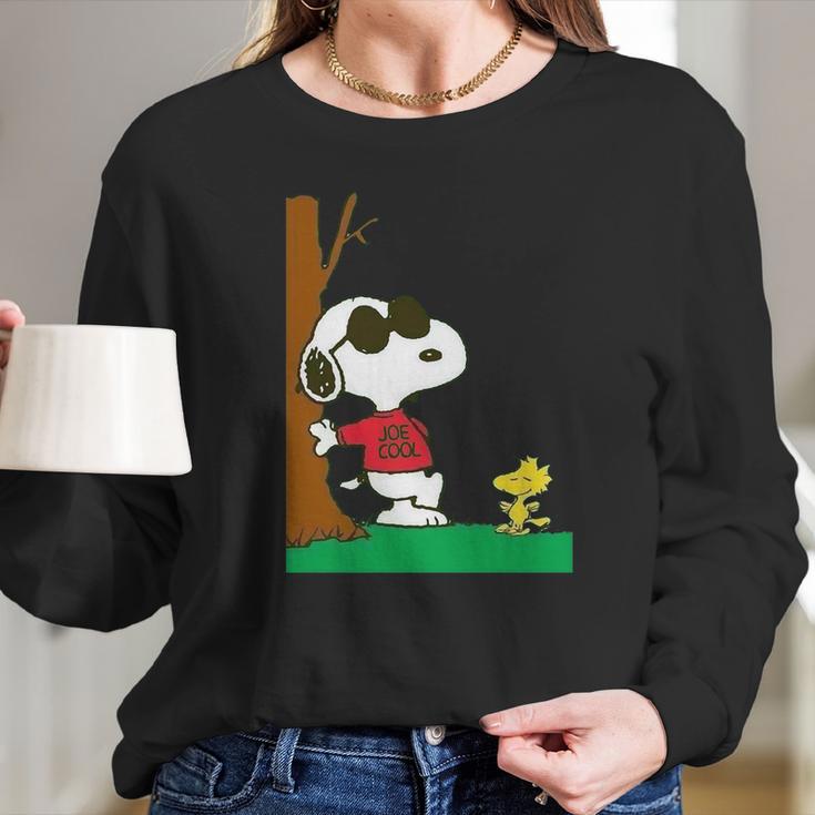 Snoopy Joe Cool And WoodstockShirt Long Sleeve T-Shirt Gifts for Her