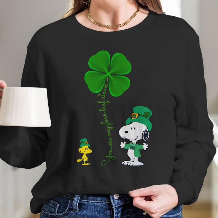 Snoopy Shamrock You Are My Four Leaf Clover Long Sleeve T-Shirt Gifts for Her