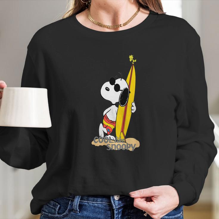 Snoopy Surfing Long Sleeve T-Shirt Gifts for Her