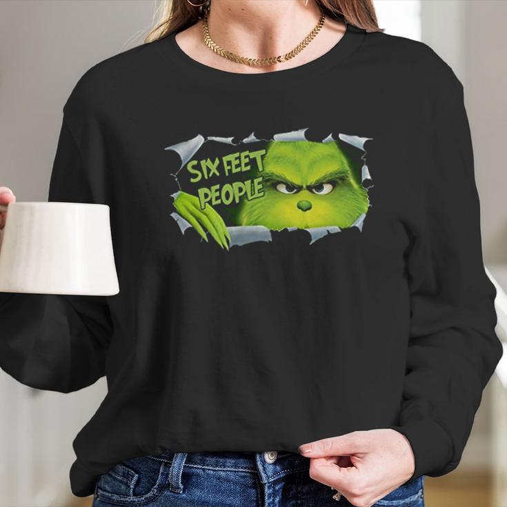 Social Distancing Six Feet People Funny Long Sleeve T-Shirt Gifts for Her