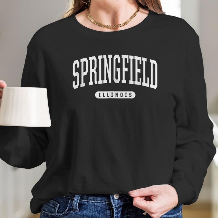 Springfield Illinois University College Sports Style Long Sleeve T-Shirt Gifts for Her