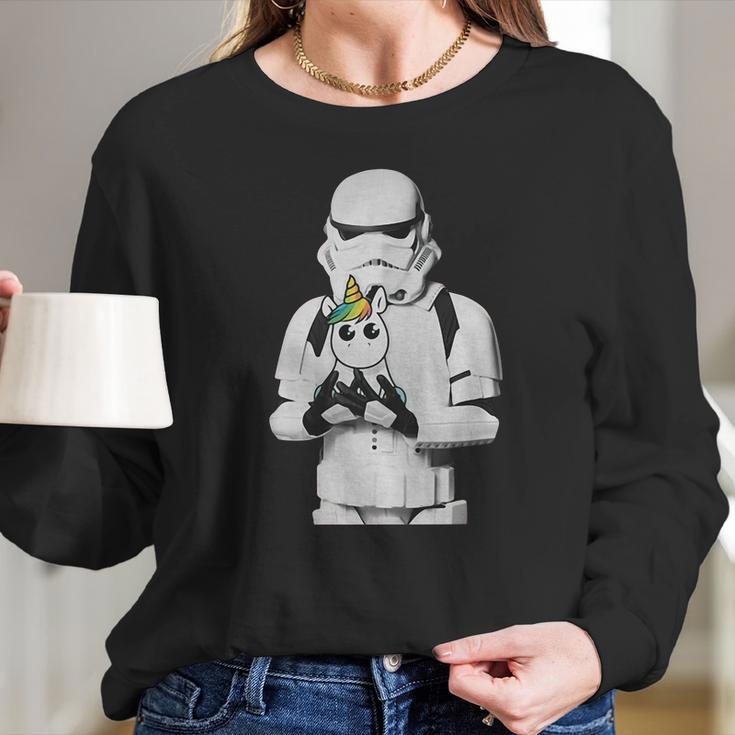 Star Wars Stormtrooper And Unicorn Shirt Long Sleeve T-Shirt Gifts for Her