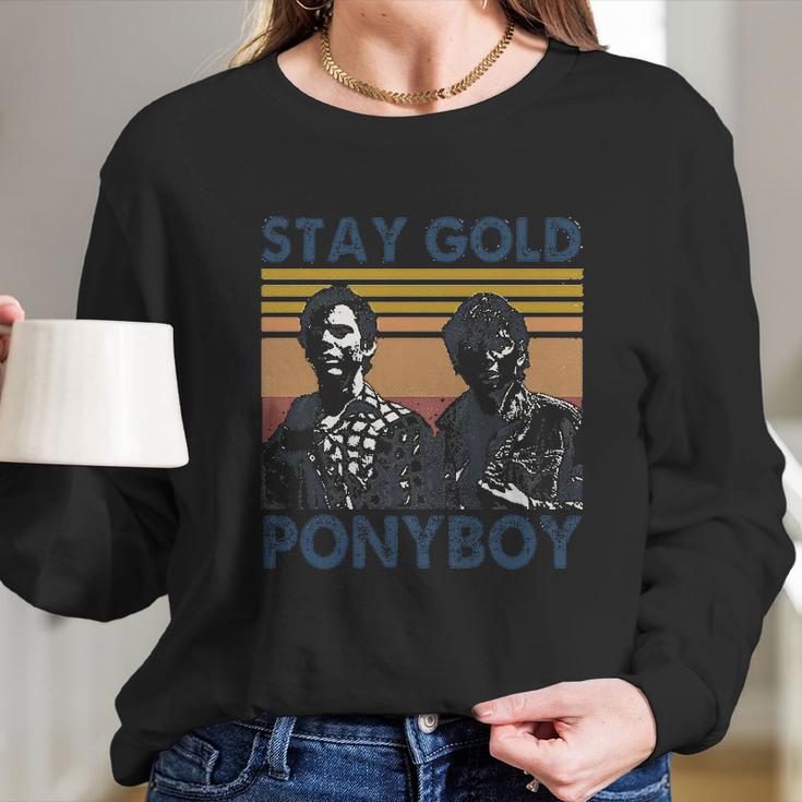 Stay Gold Ponyboy Vintage Long Sleeve T-Shirt Gifts for Her