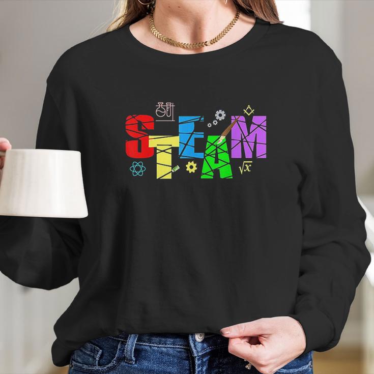 Steam And Art Stem Creativity Maker Long Sleeve T-Shirt Gifts for Her