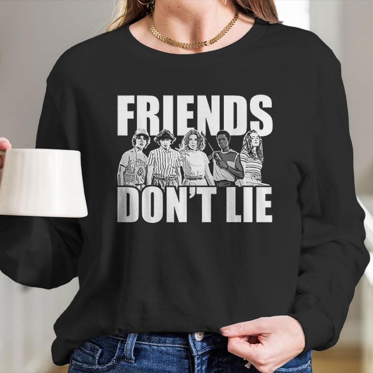 Stranger Things Friends Dont Lie Long Sleeve T-Shirt Gifts for Her