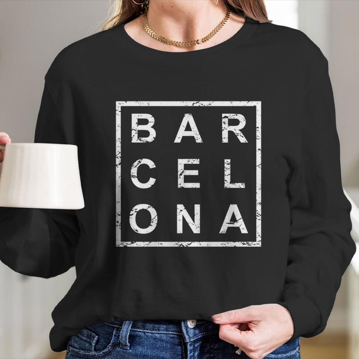 Stylish Barcelona Spain Great Gift Long Sleeve T-Shirt Gifts for Her