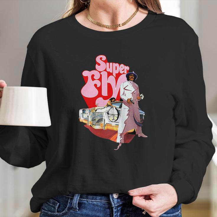 Superfly Retro Design Long Sleeve T-Shirt Gifts for Her