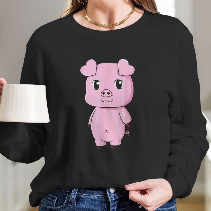 Sweet Piggy Long Sleeve T-Shirt Gifts for Her