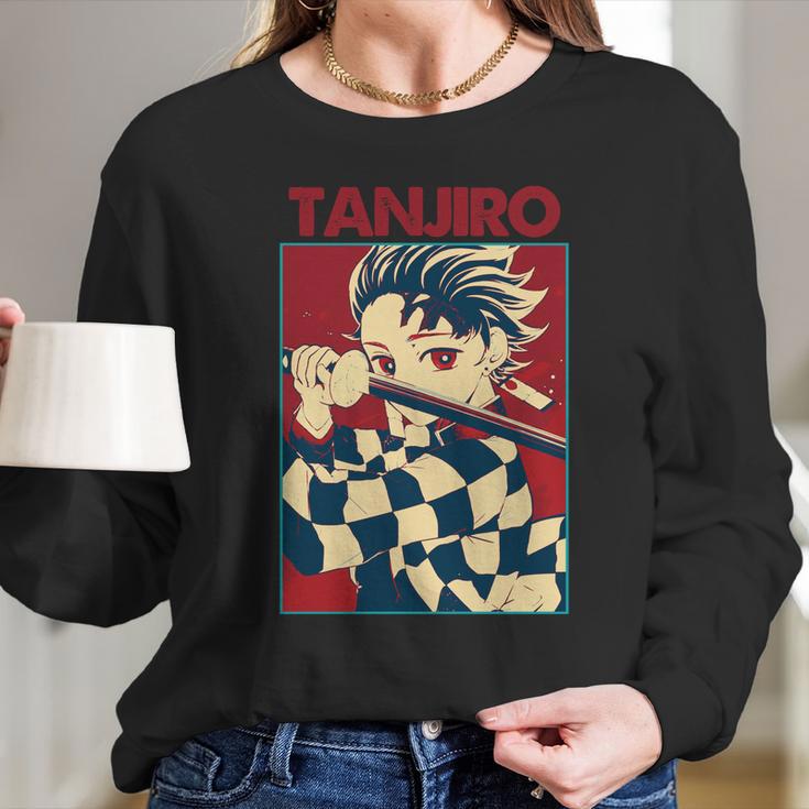 Tanjiro Demon Slayer Kimetsu No Yaiba Anime Long Sleeve T-Shirt Gifts for Her