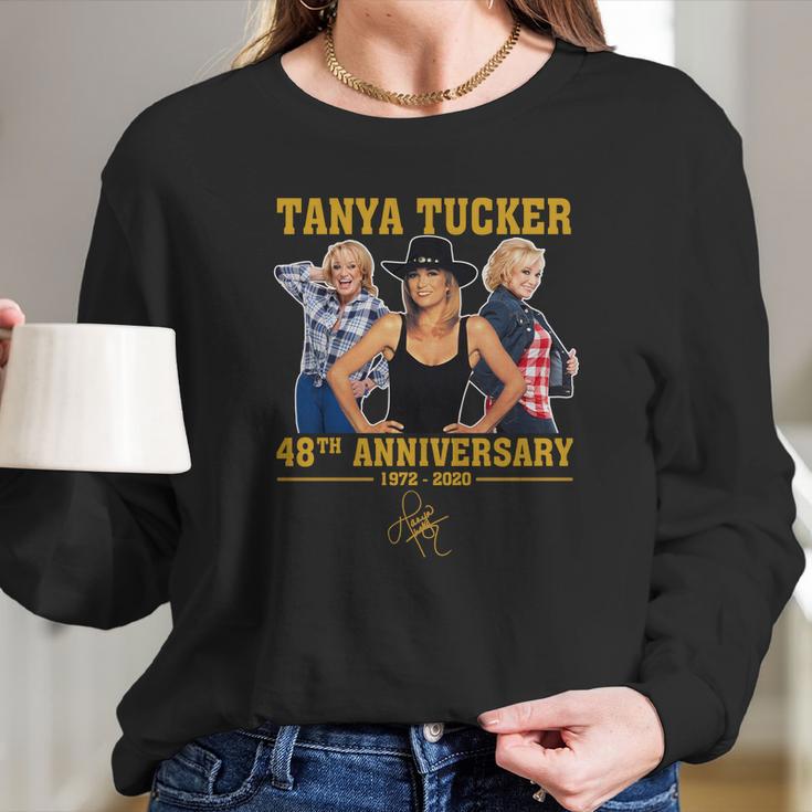 Tanya Tucker 48Th Anniversary From 1972 To 2020 Signature Long Sleeve T-Shirt Gifts for Her