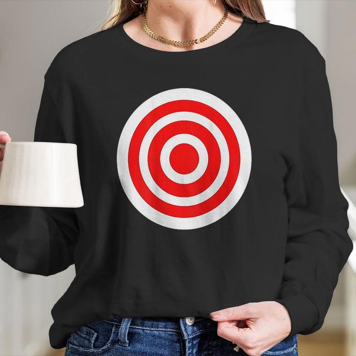 Target Funny Printed On The Back Bulls Eye Gift Long Sleeve T-Shirt Gifts for Her