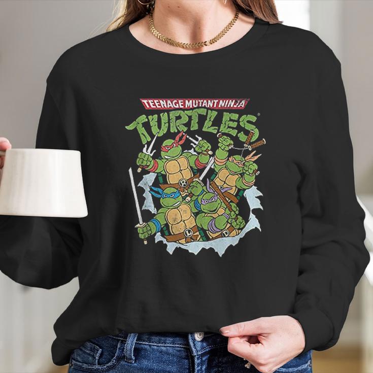 Teenage Mutant Ninja Turtles Break Through Long Sleeve T-Shirt Gifts for Her