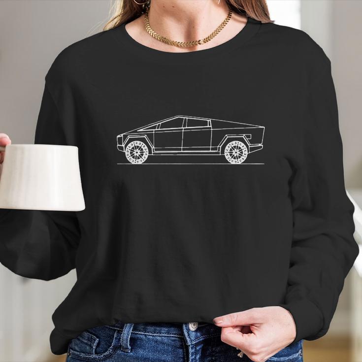 Tesla Cybertruck Long Sleeve T-Shirt Gifts for Her