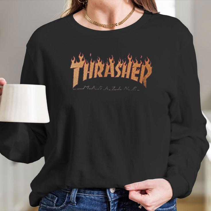 Thrasher Flame Long Sleeve T-Shirt Gifts for Her