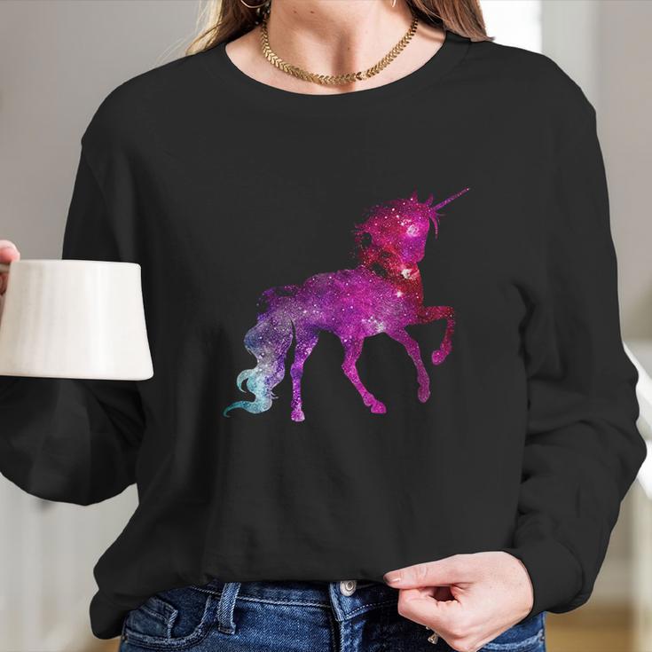 Unicorn Galaxy Squad Girls Funny Galactic Space Gift Long Sleeve T-Shirt Gifts for Her