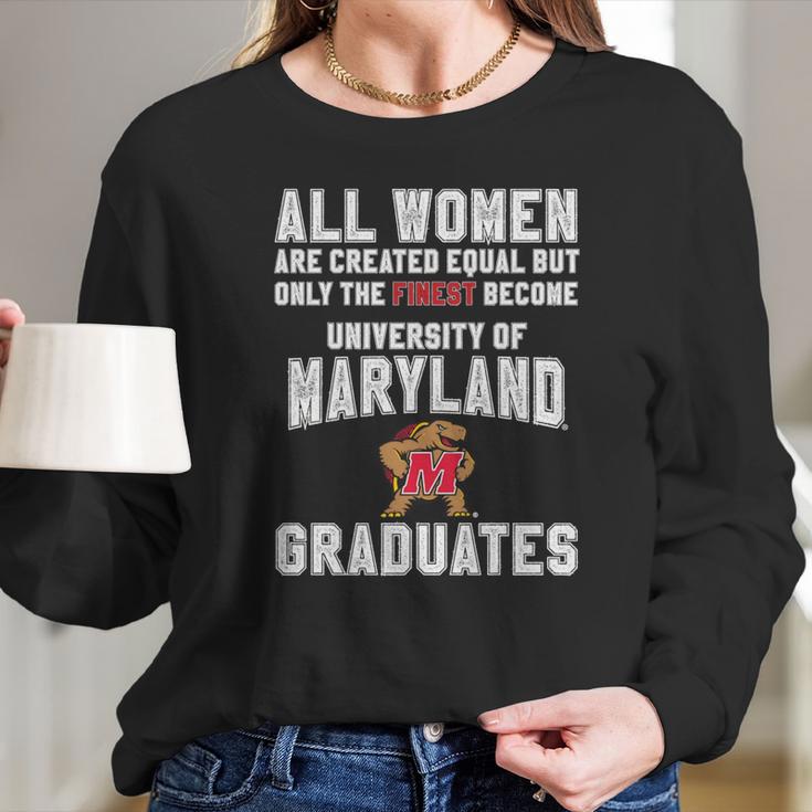 University Of Maryland Graduated Woman Long Sleeve T-Shirt Gifts for Her