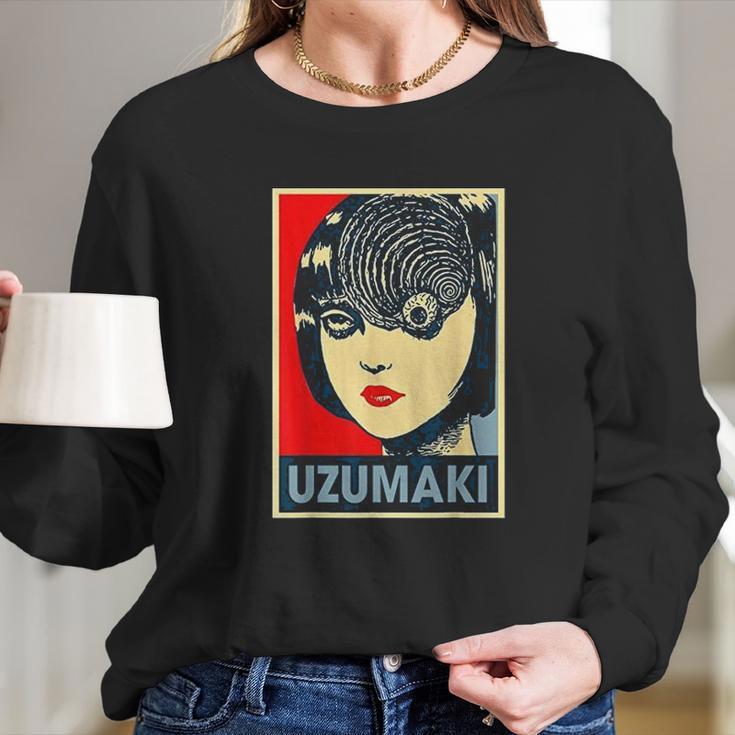 Uzumaki Junji Ito Japanese Horror Vintage Long Sleeve T-Shirt Gifts for Her